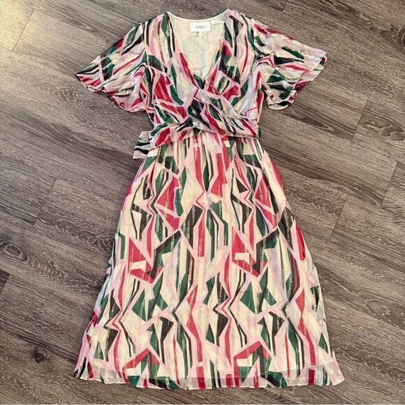 Ba&sh Beryl Silk-Blend Faux-Wrap Dress - Picture 1 of 7